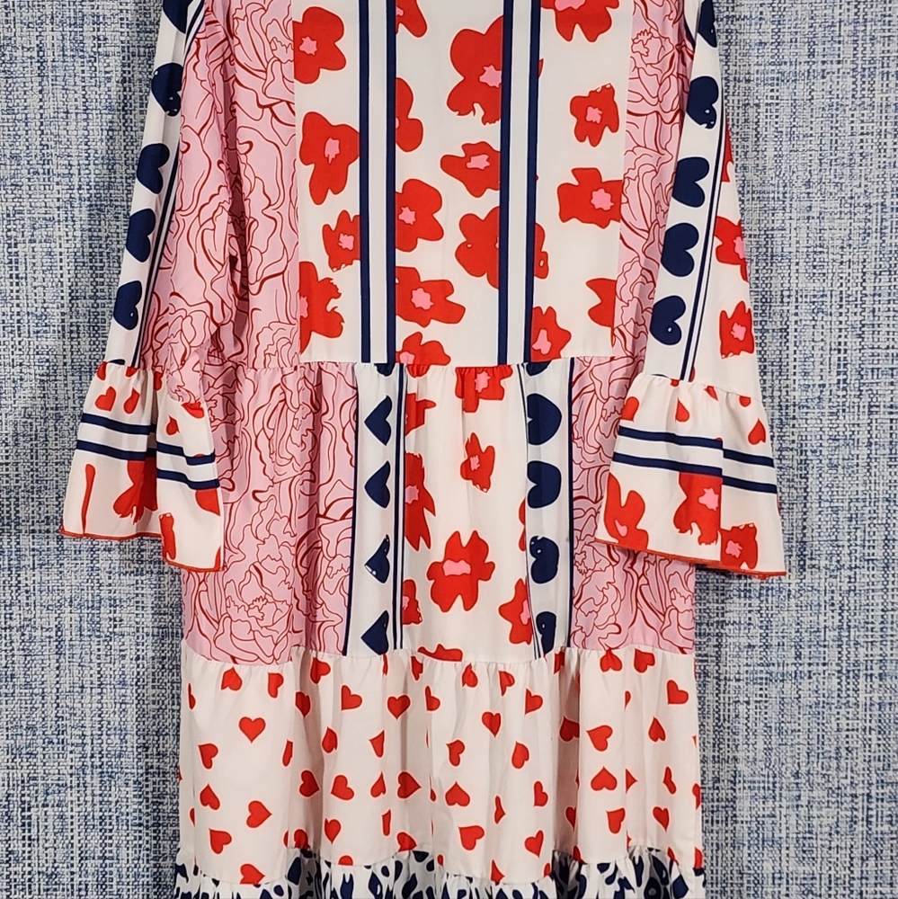 Floral and Heart Patterned Dress